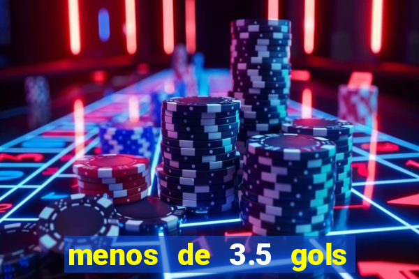 menos de 3.5 gols o que significa